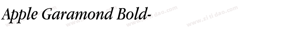 Apple Garamond Bold字体转换